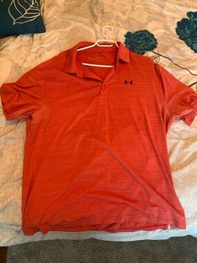 Under Armour Men’s Red Heather Performance Polo